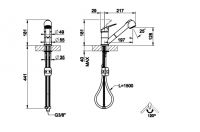 Смеситель для кухни Gessi Cary 17114/18971 схема 4