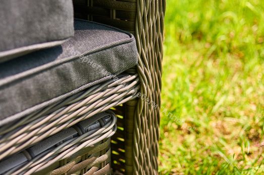 Диван-трансформер Violetta (шезлонг-трансформер) с подушками ротанг искусственный, Серый