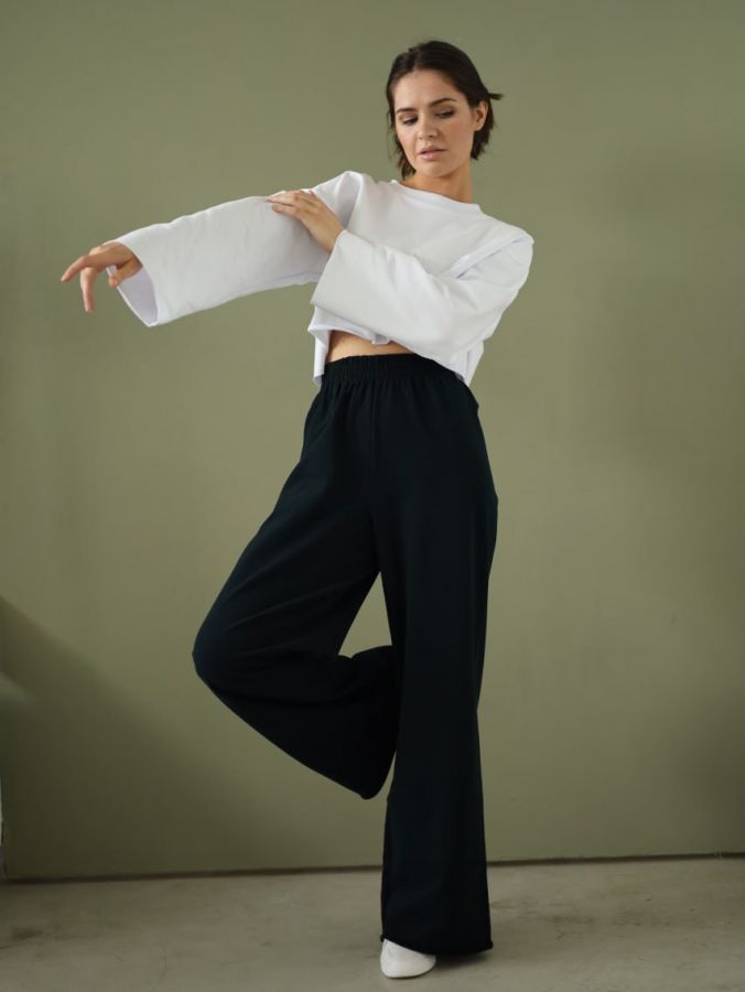 Кофта укороченная белая