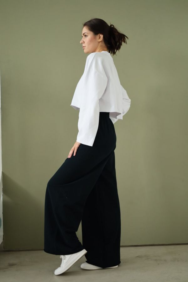 Кофта укороченная белая