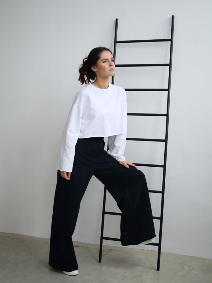 Кофта укороченная белая