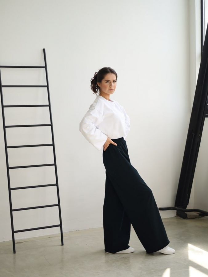 Кофта укороченная белая