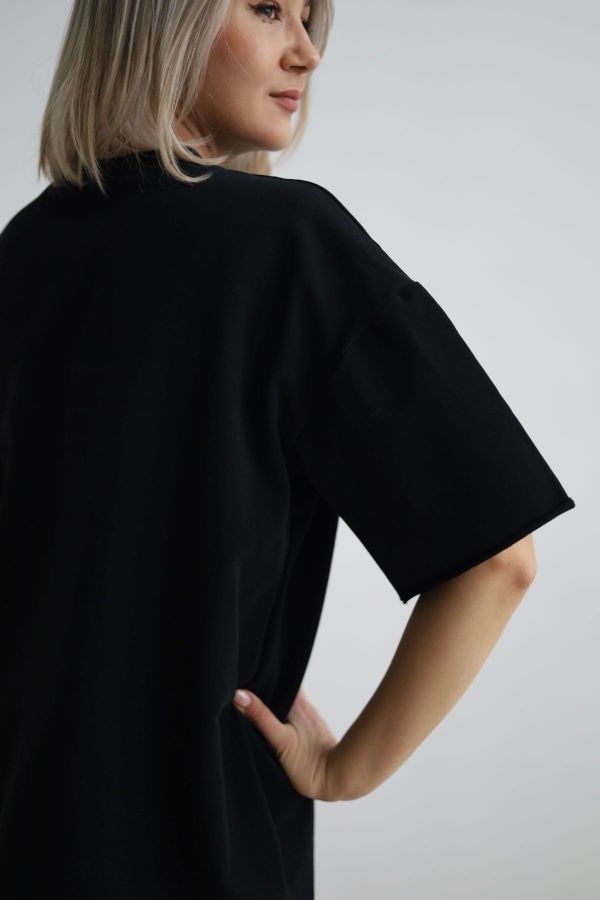 Футболка оверсайз черная