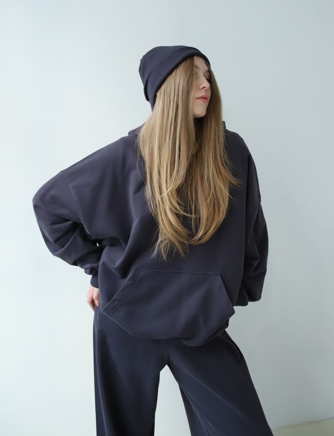 Шапка бини графит