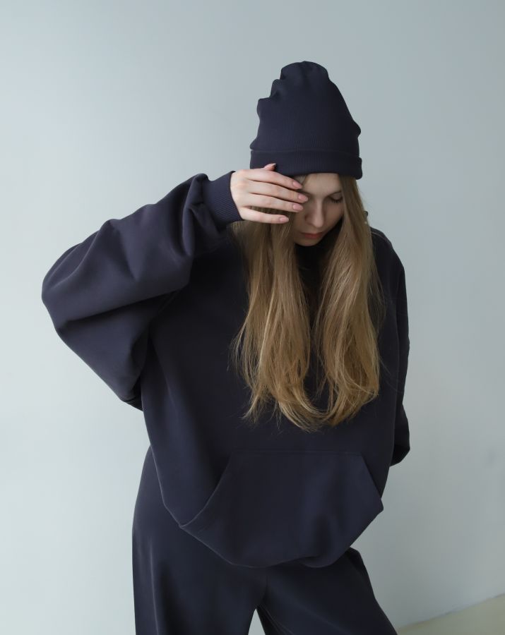 Шапка бини графит