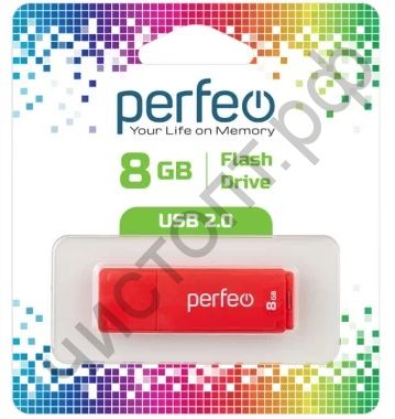 флэш-карта Perfeo 8GB C04 Red