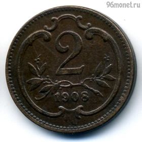 Австро-Венгрия 2 геллера 1908