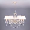 Люстра с Хрусталем Eurosvet 3637/7 Белая с Золотом, Металл / Евросвет.
