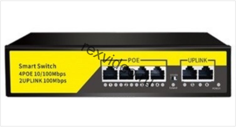 POE-402-1 коммутатор 4+2 порта