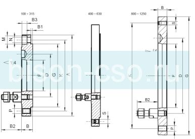 Переходной фланец 630 мм конус 8  8230-630-8-X Bison-Bial Польша Переходной фланец 630 мм конус 8  8230-630-8-X Bison-Bial Польша
