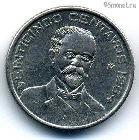 Мексика 25 сентаво 1964