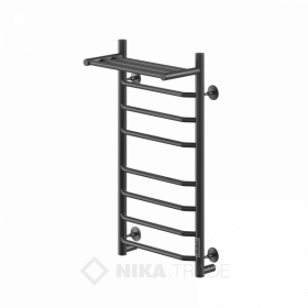 Полотенцесушитель Ника WAY III-80/40 U с Полкой Черный Матовый