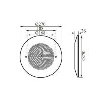 Прожектор светодиодный AquaViva HJ-WM-SS270FG, 252led 18W NW White (AISI-316) Композит