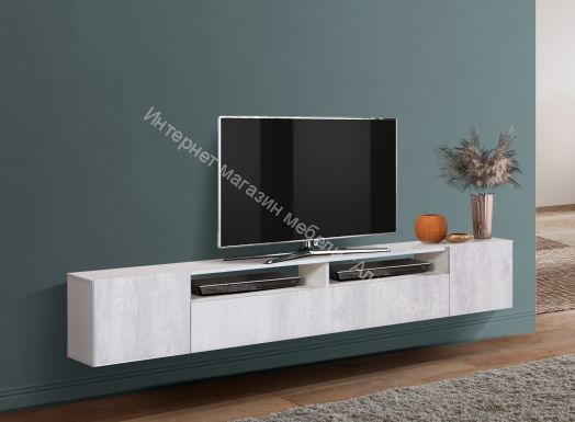 Тумба Прага 2130 мм, Белый/Бетон пайн белый