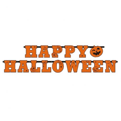 Гирлянда HAPPY HALLOWEEN Тыква (160 см)