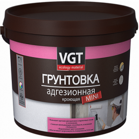 Грунтовка Адгезионная VGT Mini 16кг ВД-АК-0301 Кроющая, Белая для Декоративных Штукатурок / ВГТ Мини.