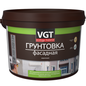 Грунтовка Фасадная VGT ВД-АК-0301 10кг Акриловая, Бесцветная / ВГТ ВД-АК-0301.