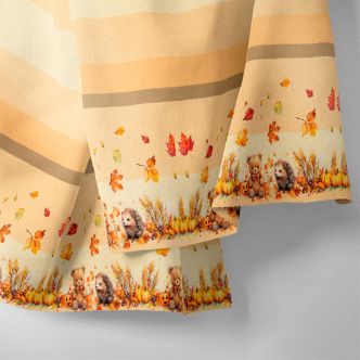 Мишки и ежики в осеннем лесу