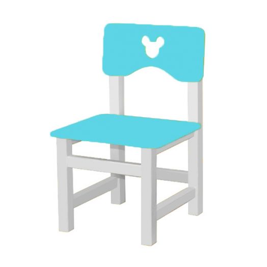 РК-54.1 Стул МДФ нерегулируемый С ФРЕЗЕРОВКОЙ "Бирюзовый"