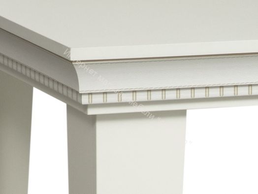 Тумба под ТВ 40.05 Эльмира, Белый/Белая кожа патина