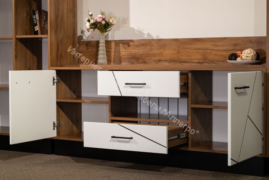 Тумба под ТВ 54.05 Гамма 1200 мм, Таксония/Белый