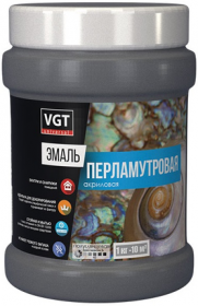 Эмаль Перламутровая VGT ВД-АК-1179 0.23кг Серебристо-Белая Универсальная, Акриловая без Запаха / ВГТ Перламутровая.
