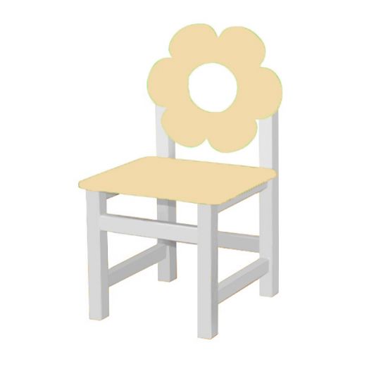 РК-54.2 Стул МДФ нерегулируемый  "Цветок бежевый"