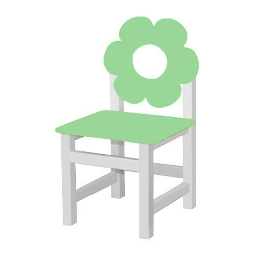 РК-54.2 Стул МДФ нерегулируемый  "Цветок салатовый"