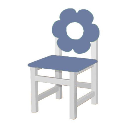 РК-54.2 Стул МДФ нерегулируемый  "Цветок Полуночно-синий"