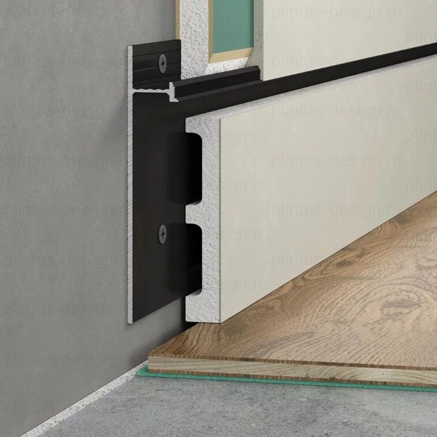 Laconistiq Strong скрытый плинтус чёрный