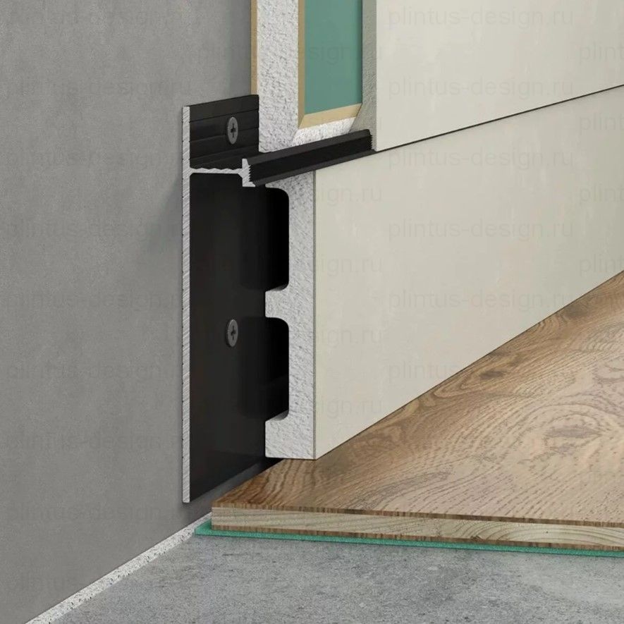 Laconistiq Strong скрытый плинтус чёрный