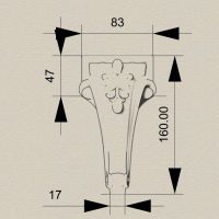 Купить мебельная ножка кабриоль