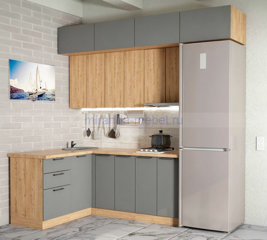 Кухня Графит 1,5*2,4 метра