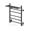 Полотенцесушитель Ника WAY II-60/50 U с Полкой Черный Матовый.