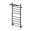 Полотенцесушитель Ника WAY III-100/50 U с Полкой Черный Матовый.