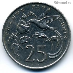 Ямайка 25 центов 1986