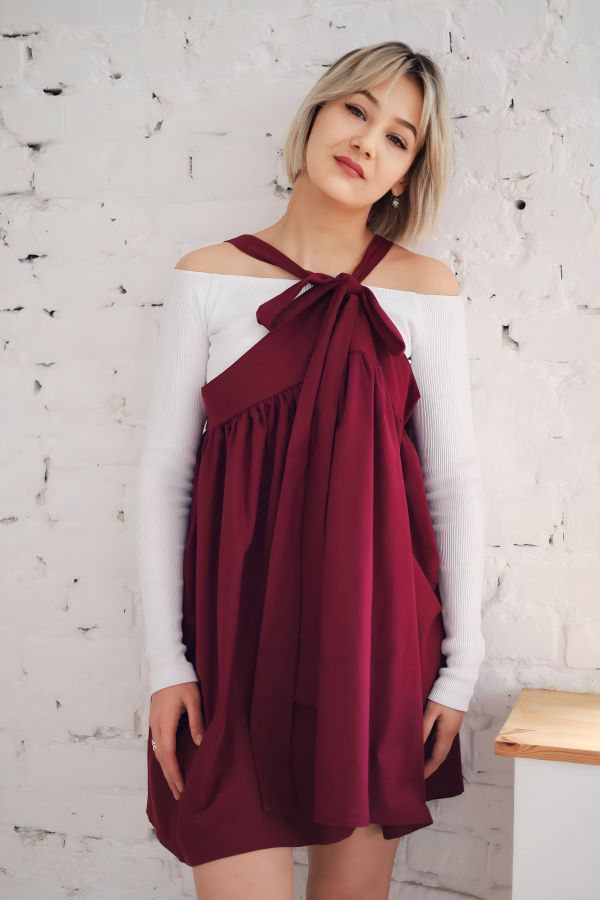 Сарафан Molle из теплого хлопка винный