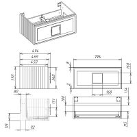 схема тумбы La Fenice Cubo 80