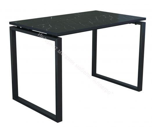 Стол компьютерный Янтарь 55.08, мрамор Чёрный/металл Чёрный