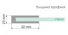 Стеклянная шторка на ванну Lippe 45S02-170 WasserKRAFT
