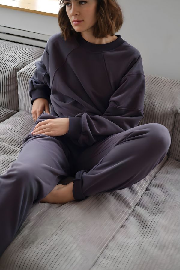 Свитшот геометричный графит