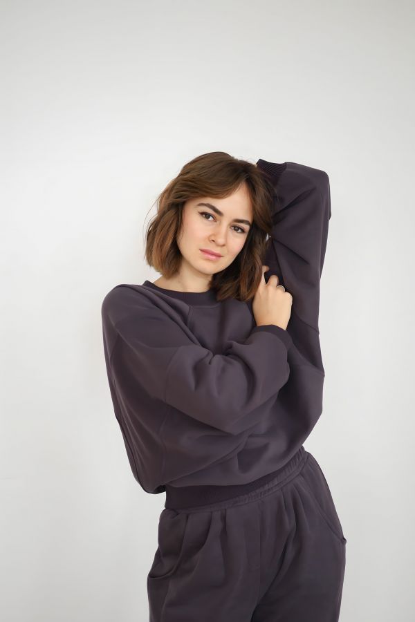 Свитшот геометричный графит