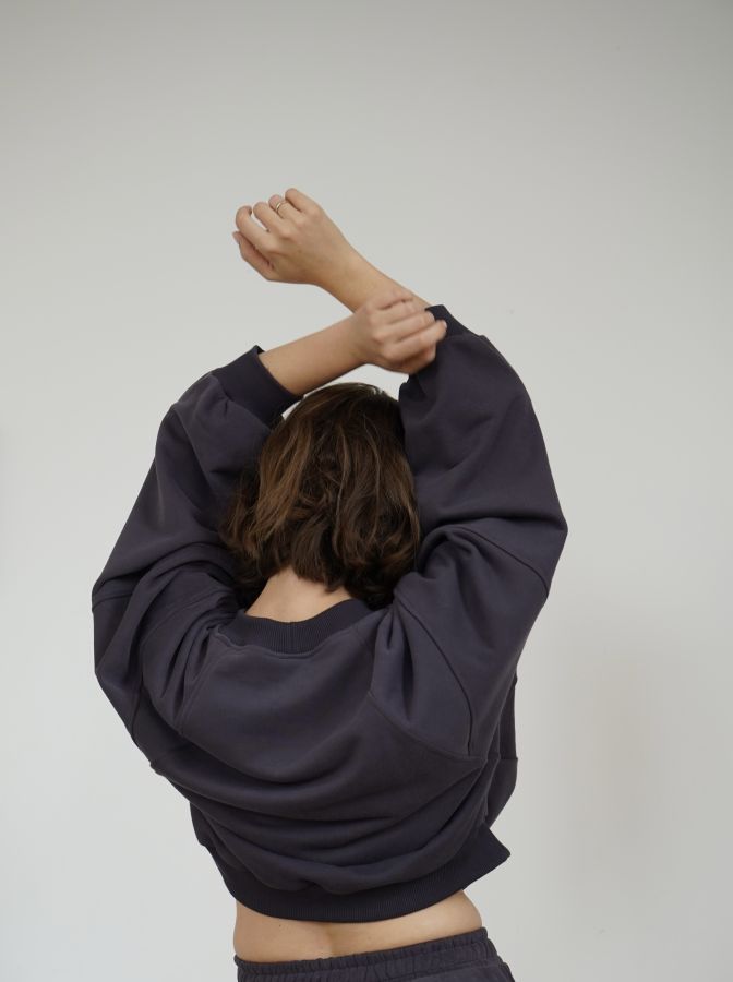 Свитшот геометричный графит