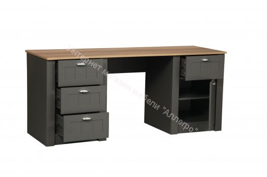 Стол письменный Прованс 37.14, Диамант серый/Дуб каньон