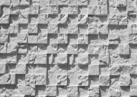 Гипсовая Плитка 3D Мозаика Русский Камень Белый Артикул 07.04 Ш38.5хВ10.5 см 1м2.