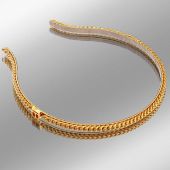 Balmain Hair Couture Золотой ободок косичка Pont Des Arts Chain​ Headband Small