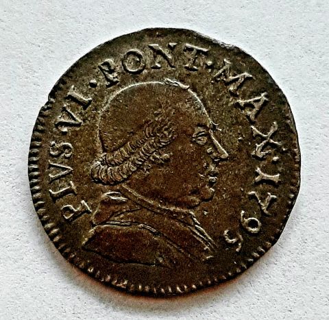 4 болоньино 1796 Пий VI Ватикан RARE Болонья AUNC