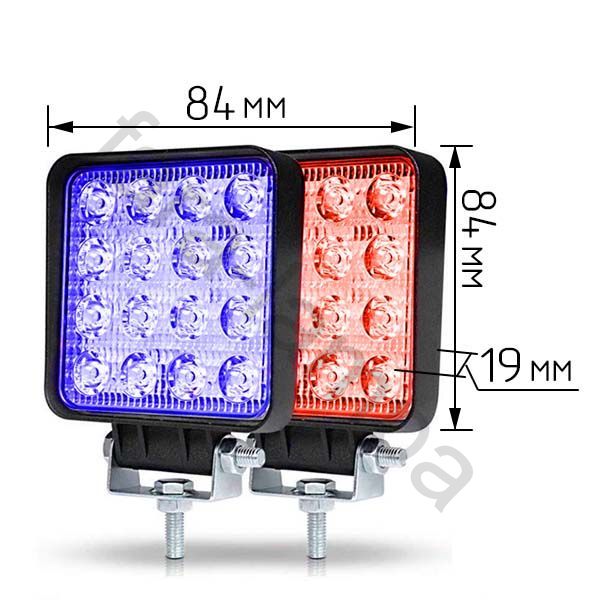 Красно синие фары фсо