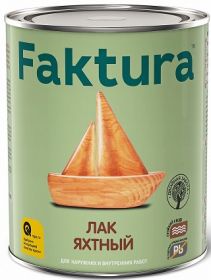 Лак Яхтный Faktura 0.7л Полуматовый Алкидно-Уретановый для Наружных и Внутренних Работ / Фактура.*