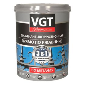 Антикоррозионная Эмаль 3 в 1 по Ржавчине ВД-АК-1179 VGT Premium 2.5кг Синяя / ВГТ.